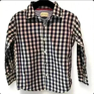 Hopscotch Kids Long Sleeve Gingham Check Shirt Blue Size 3T